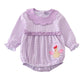 Premium Purple turkey applique girl bubble