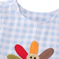 PREMIUM BLUE TURKEY EMBROIDERY PLAID BOY JONJON