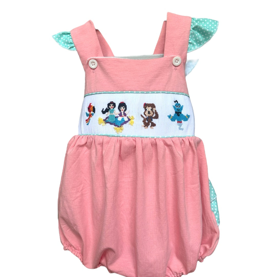 Handsmocked A whole New World -Bubble with ruffle back
