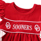 Red Sooners Embroidery Girl Bloomer Set