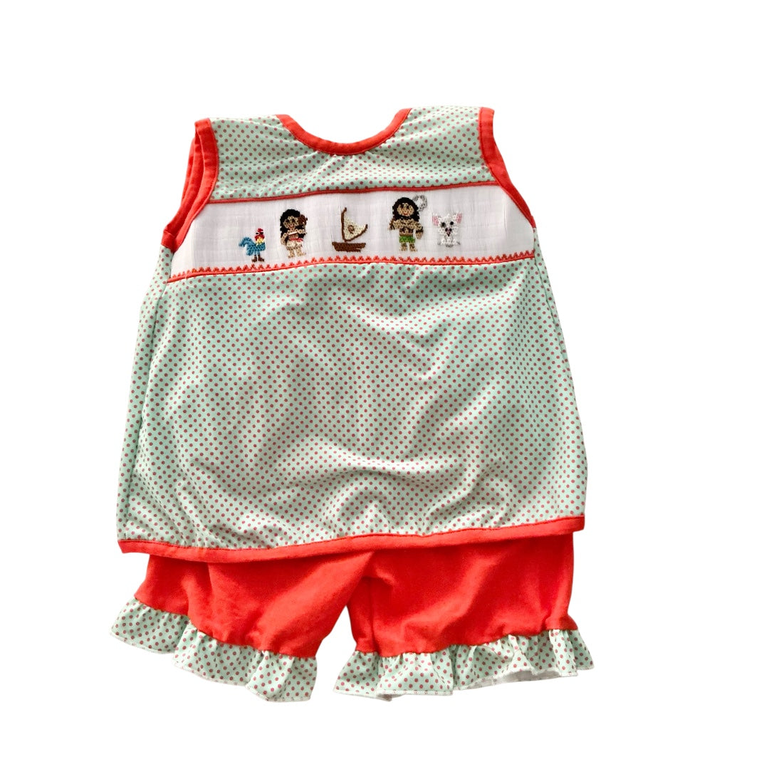 Handsmocked Island friends Short Set
