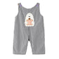 Halloween Striped Ghost Embroidered Baby Boys Romper