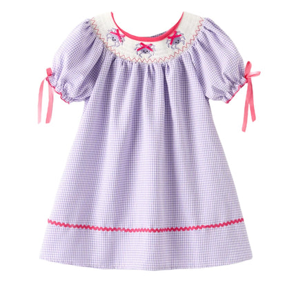 Autumn Spider Smock Embroidery Girls Dress