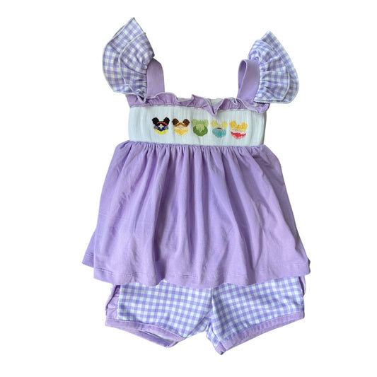 Handsmocked Mouse Princess Short Set