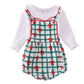 GREEN BOW PLAID BUBBLE SET