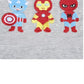 Boys AppliqueSuper Hero short set