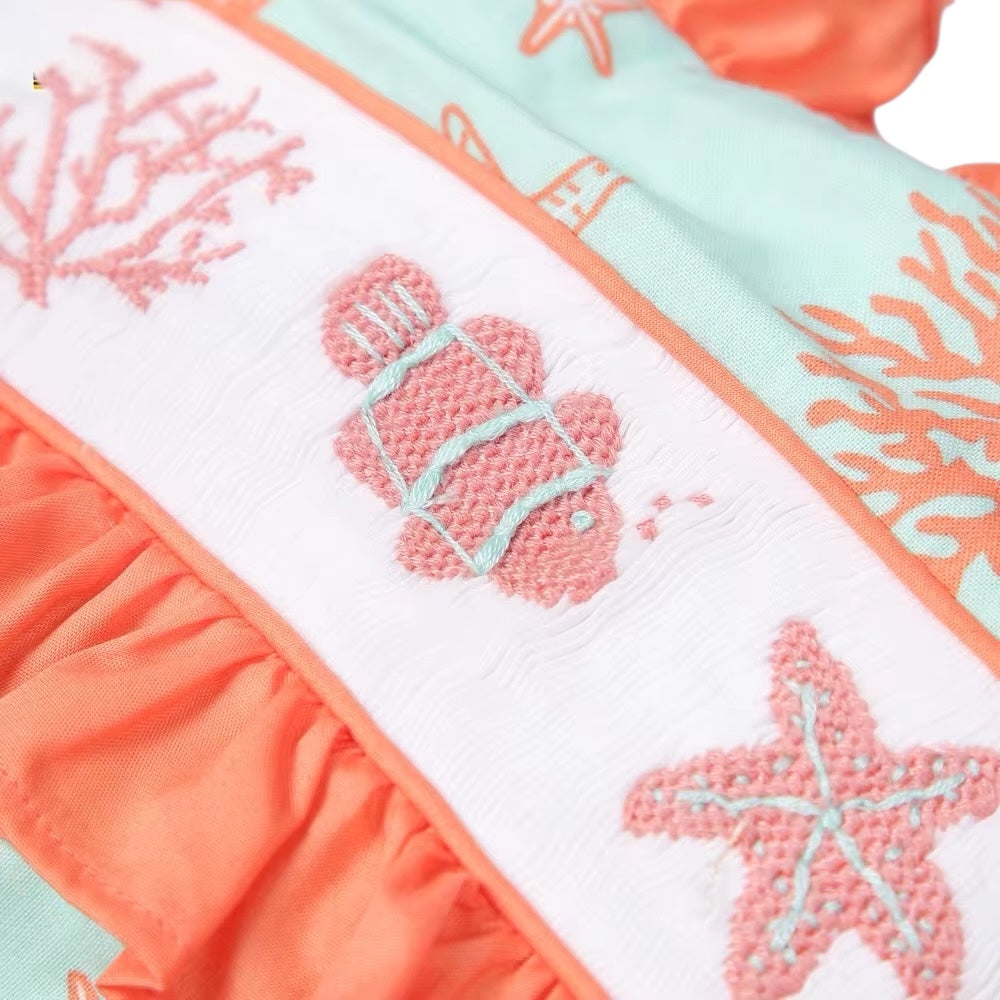 Ocean creature girl 2 piece swimwear -Handsmocked