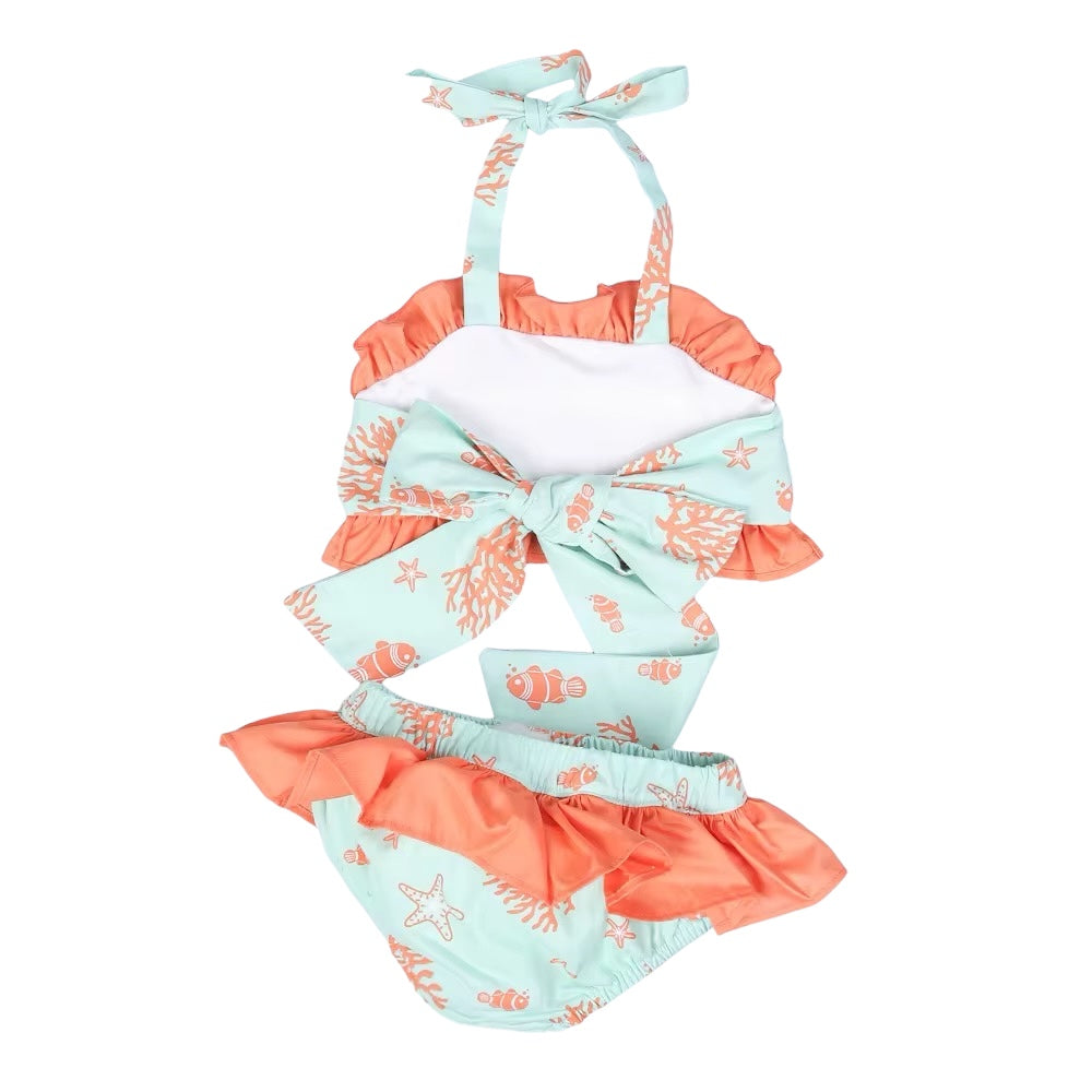 Ocean creature girl 2 piece swimwear -Handsmocked