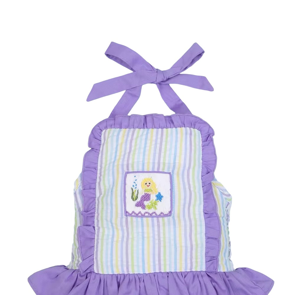 Mermaid  Hand smocked swimsuit girl