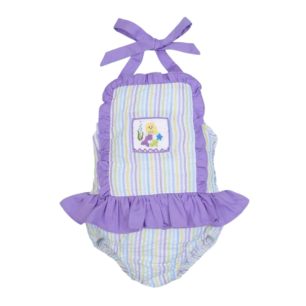 Mermaid  Hand smocked swimsuit girl
