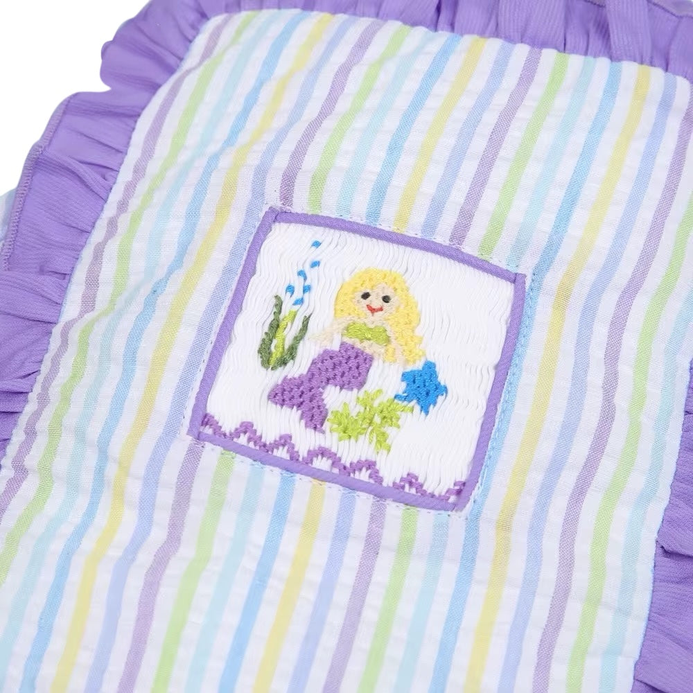 Mermaid  Hand smocked swimsuit girl