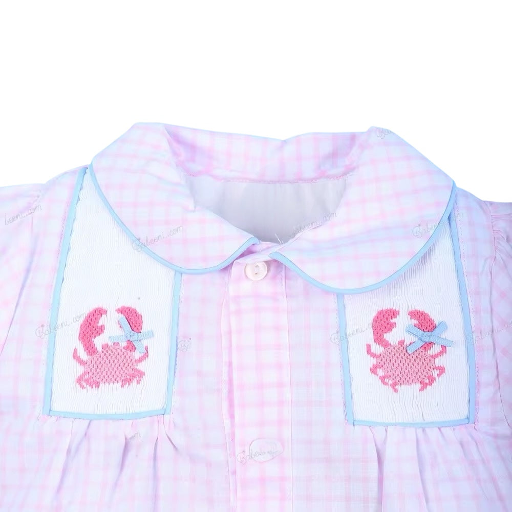 Light Pink Handsmocked Crab Bubble