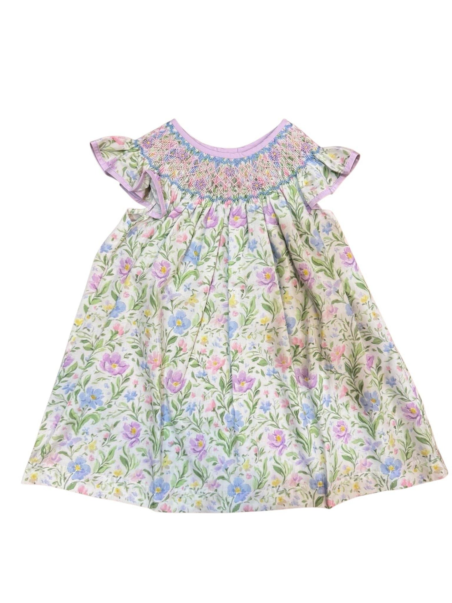 Beautiful floral Handsmocked Dress