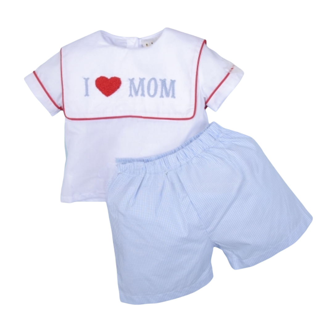 I Love MoM  Boy Short Set