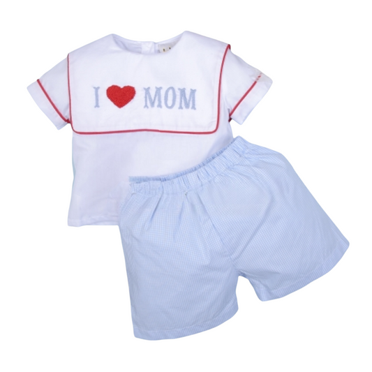 I Love MoM  Boy Short Set