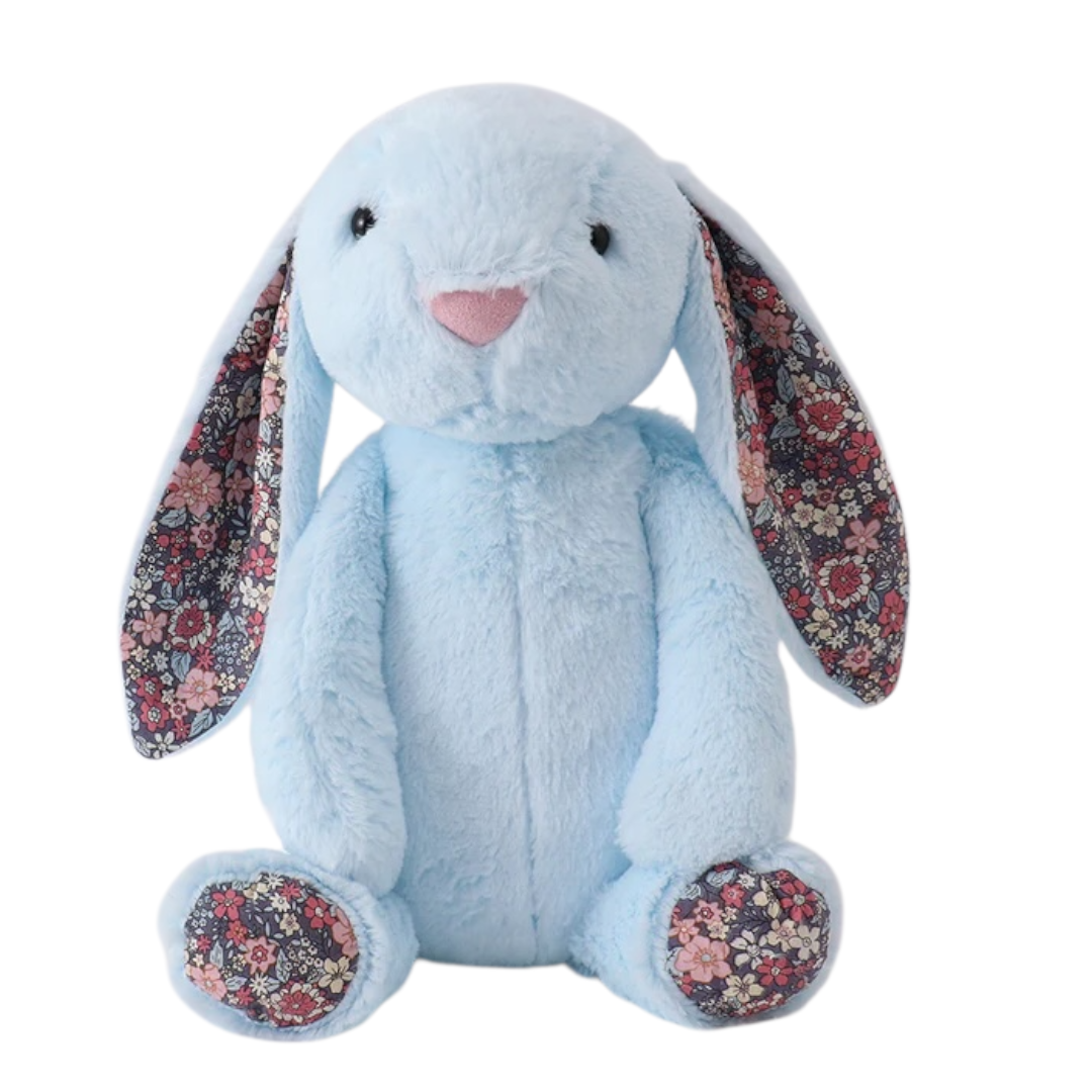 PLUSH BUNNY-Blue floral