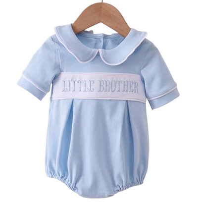 BLUE LITTLE  BROTHER EMBROIDERY BUBBLE