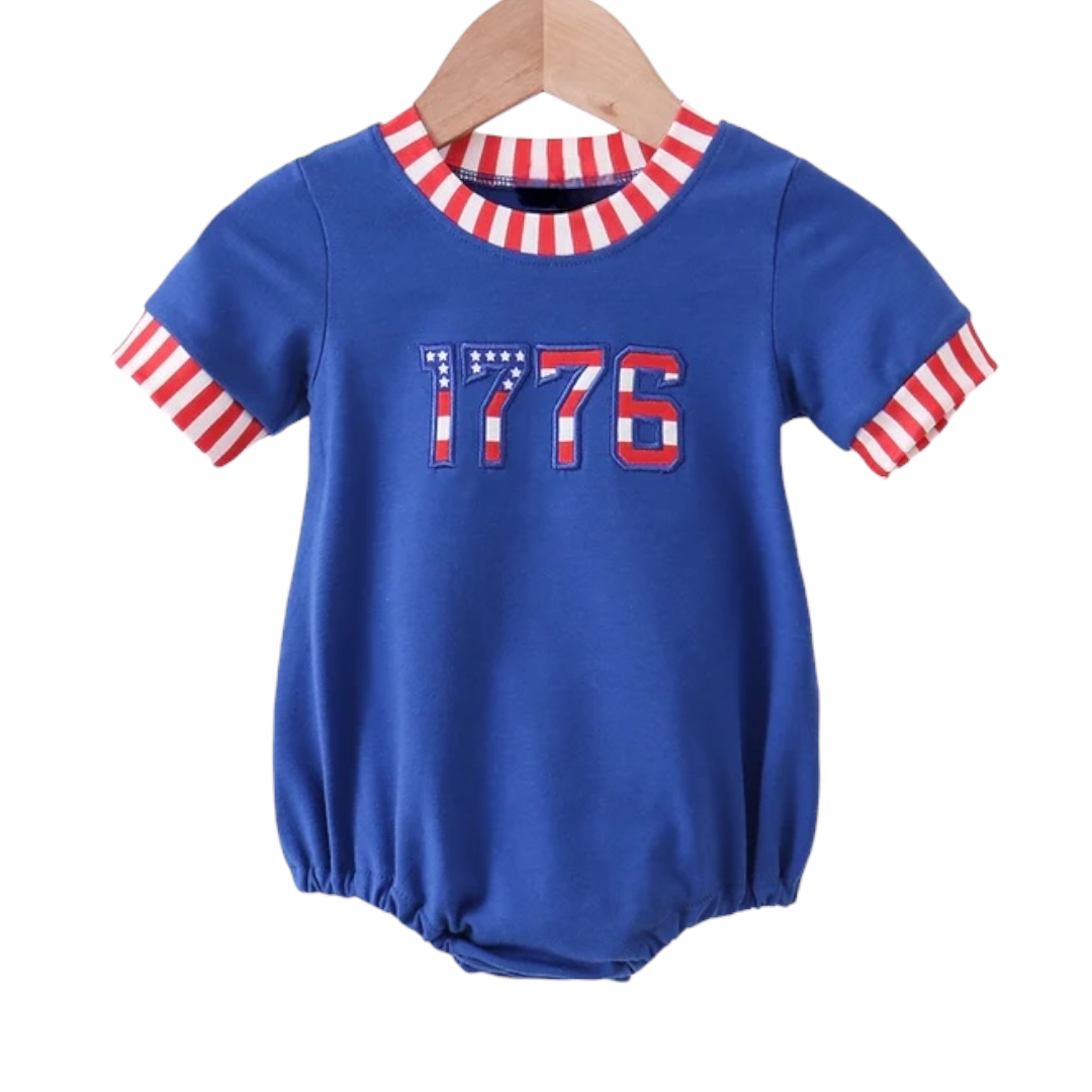 BLUE 1776 FLAG EMBROIDERY BUBBLE