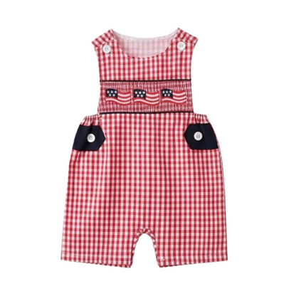 RED FLAG SMOCKED GINGHAM JONJON