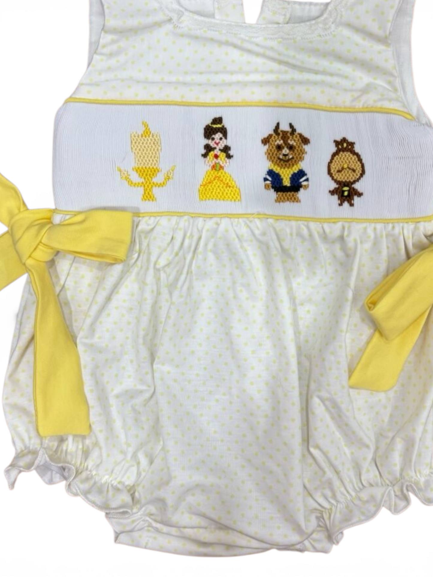 Beauty and the Beast smocked girl bubble