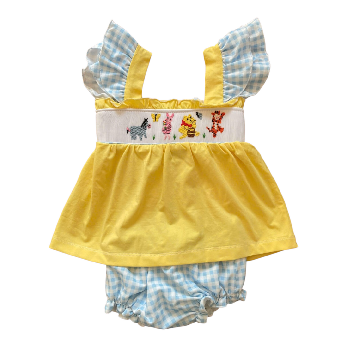 Pooh and Friends Handsmocked Bloomer Set