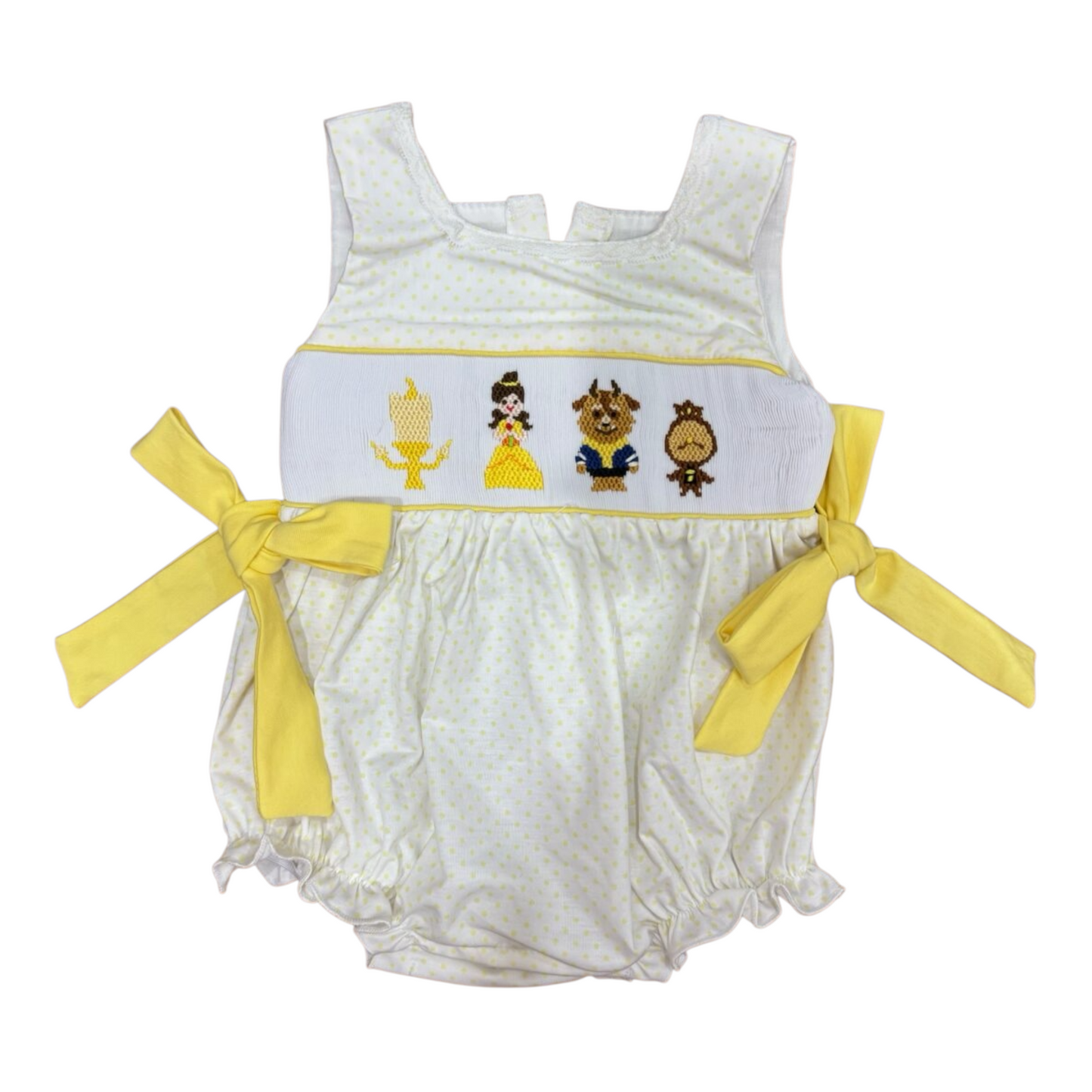 Beauty and the Beast smocked girl bubble