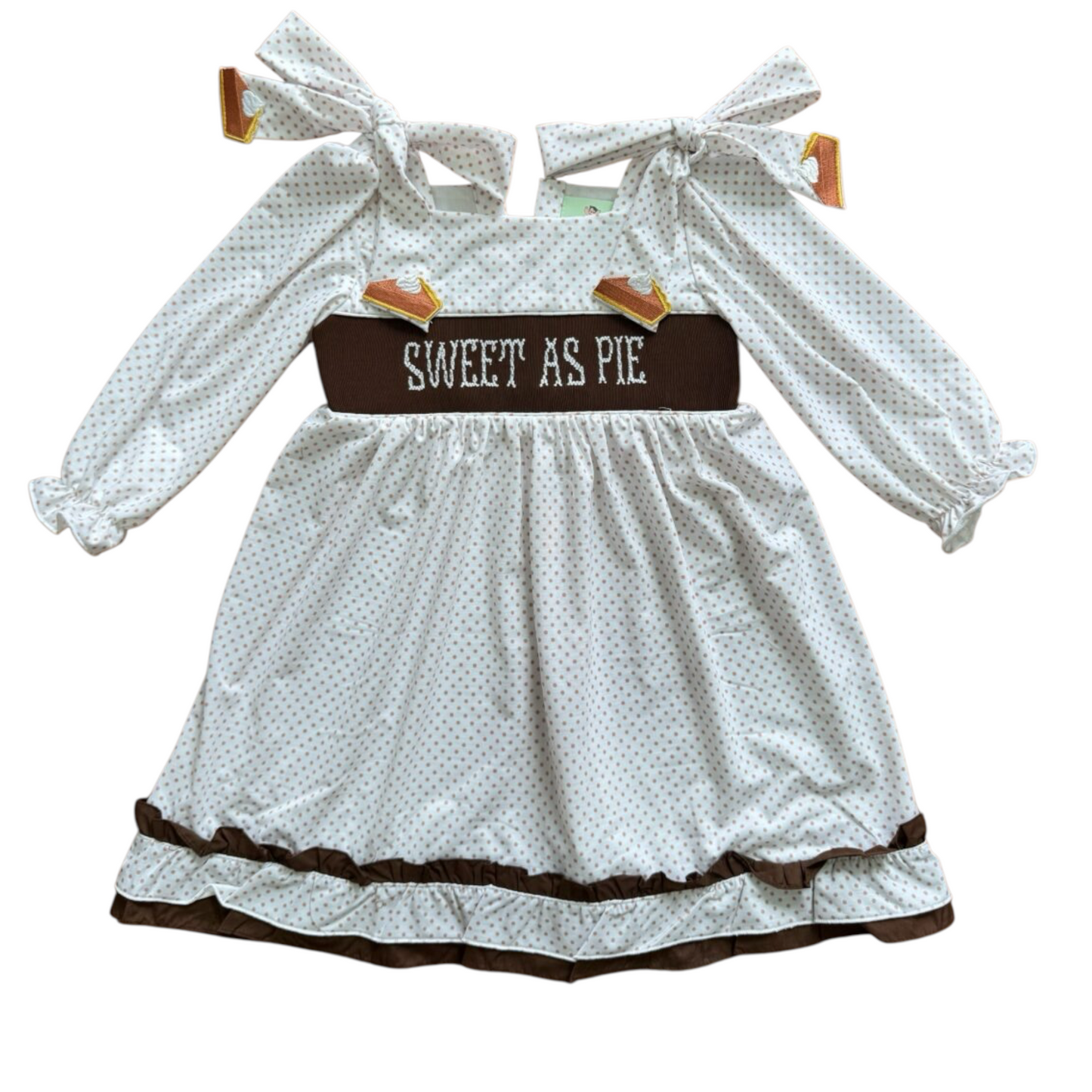 HAnd Smocked SWEET AS PIE girl dress