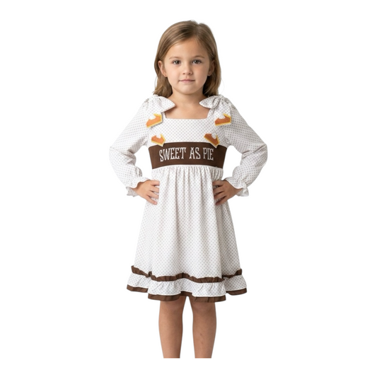 HAnd Smocked SWEET AS PIE girl dress