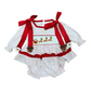 Hand Smocked Santa Claus Girl Bubble/Dress