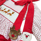 Hand Smocked Santa Claus Girl Bubble/Dress