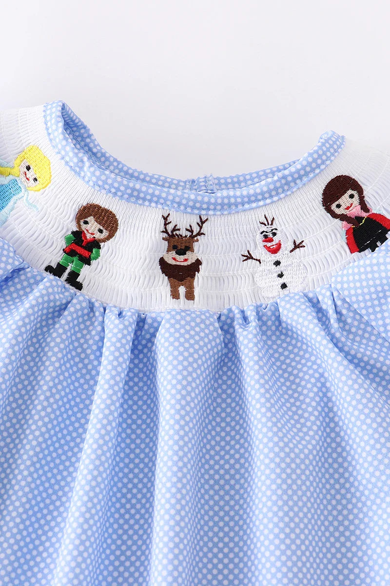 frozen smocked dress Women's Organic Cotton Smocked Dress Let her show off her unique style in this fun and playful bubble dress Frozen Friends Smocked Dress Drop