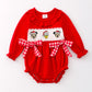 Baby Girls Christmas Embroidery Smocked Romper