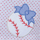 Girls Embroidered and applique Baseball Dress- No Crying