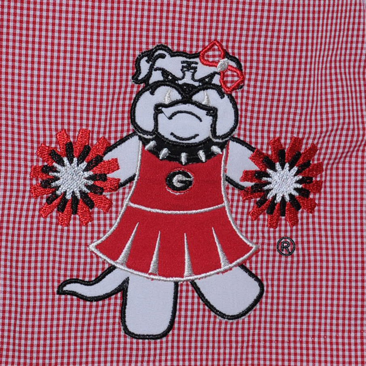 Georgia Cheerleader Applique Bloomer- Red/Black
