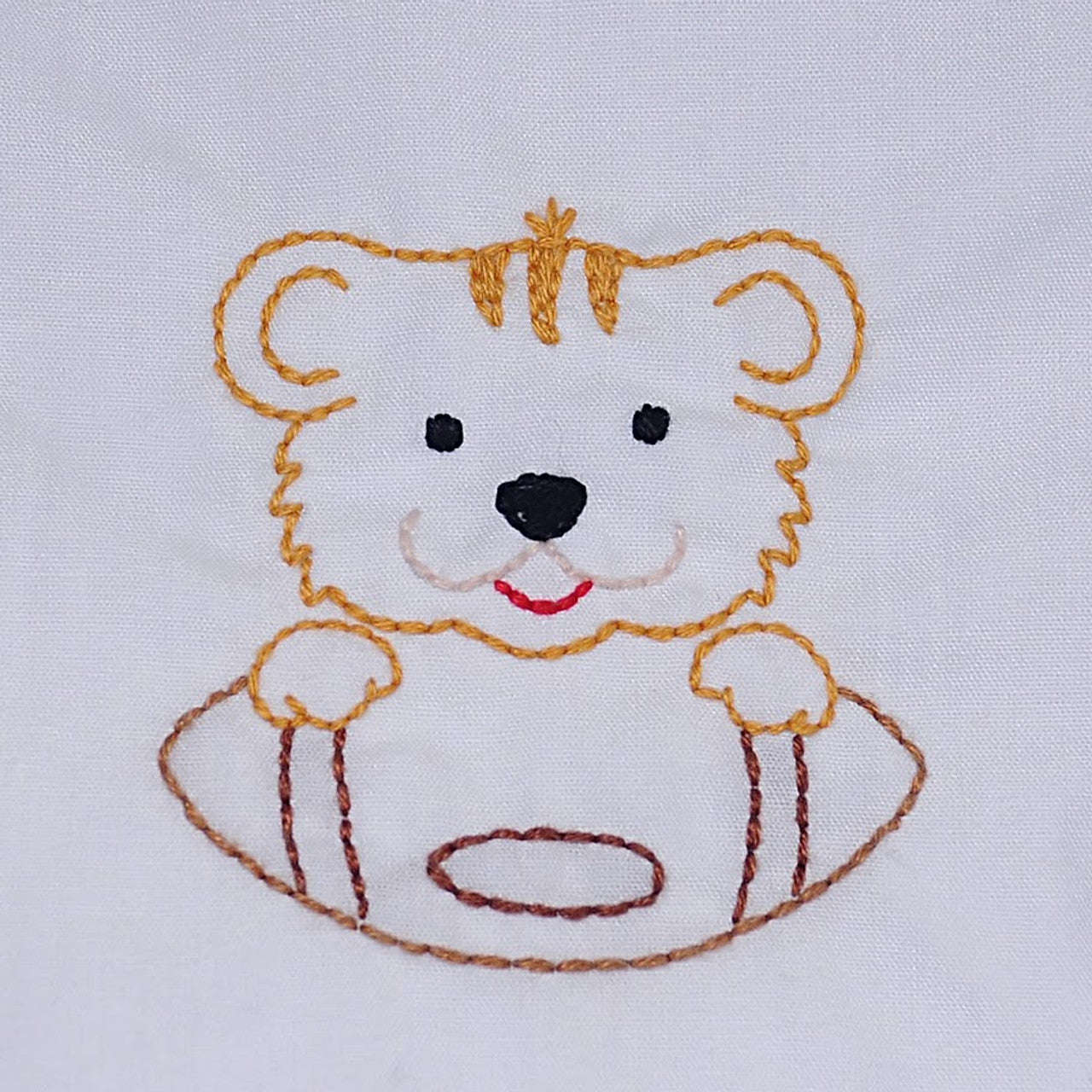 Embroidery Girl Bubble- Purple/Gold Gingham