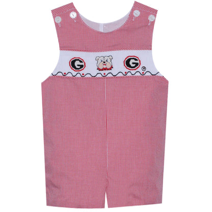 Georgia Bulldogs boys smocked Shortall