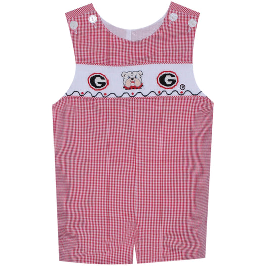 Georgia Bulldogs boys smocked Shortall