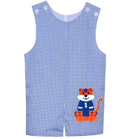 Navy/Orange Shortall with Applique-Auburn