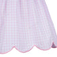Pink window pane hand smocked bunny  dress
