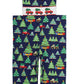 Christmas tree hand smocked boy longall
