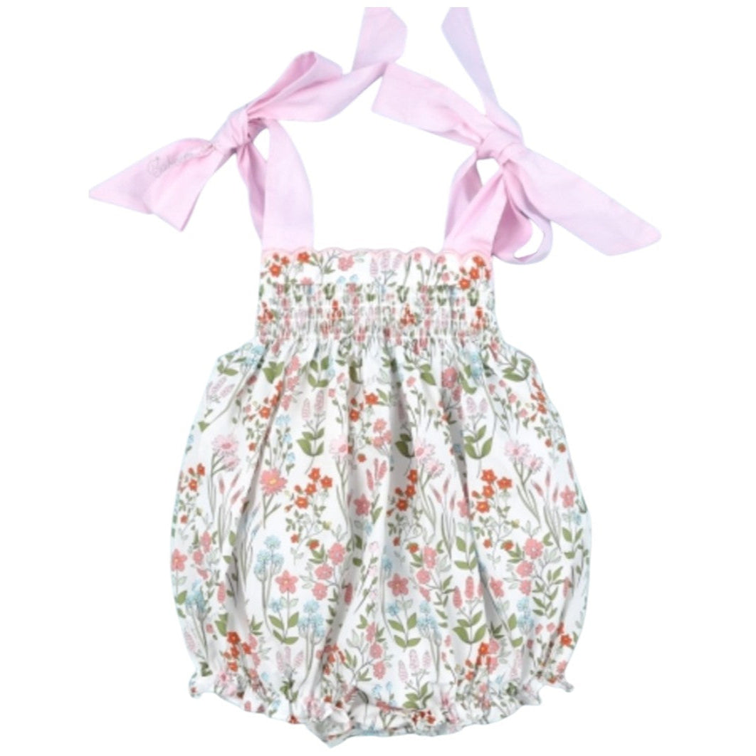 Floral Bubble With Pink Bows For Girl