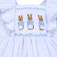 White Handscmocked Ruffle Bunny Dress
