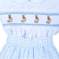 2-Piece Easter Handsmocked Bunny Blue For Boy