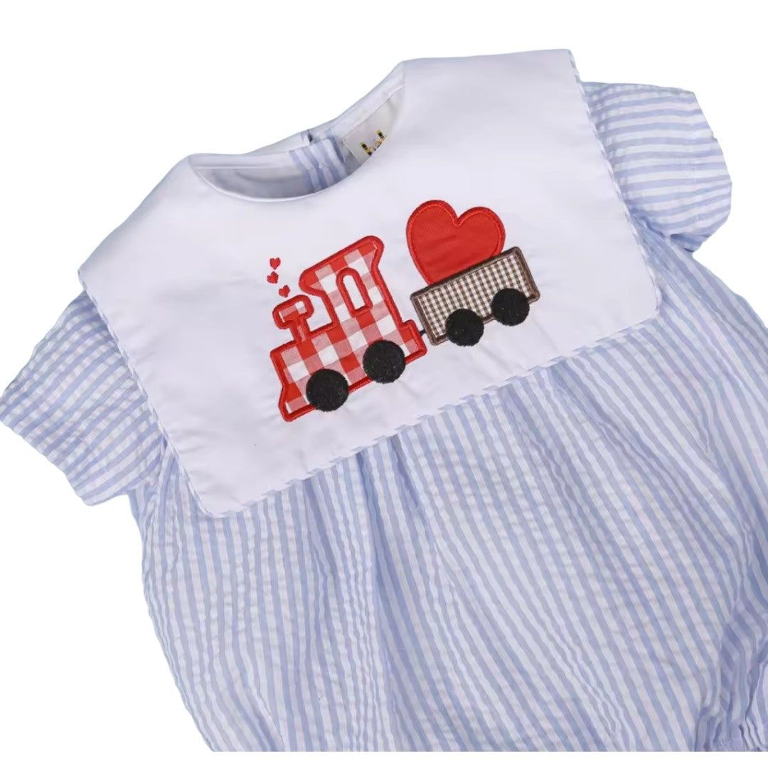 VALENTINE APPLIQUE BOY BUBBLE