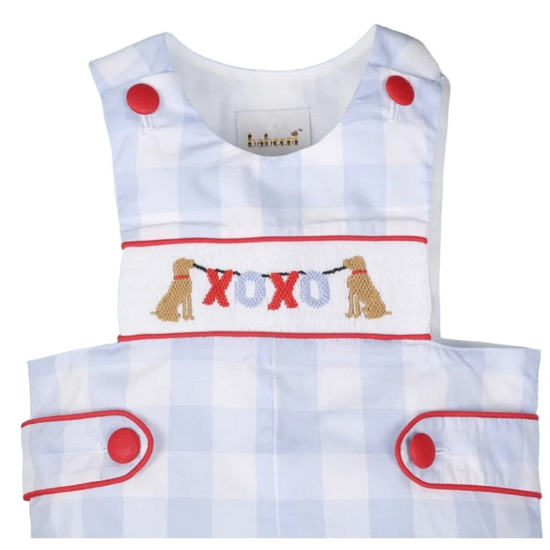SMOCKED BOYS XOXO DOG