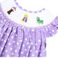 Purple princess HandSmocked Bubble