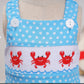 Cute crab smocked swim suit for girl