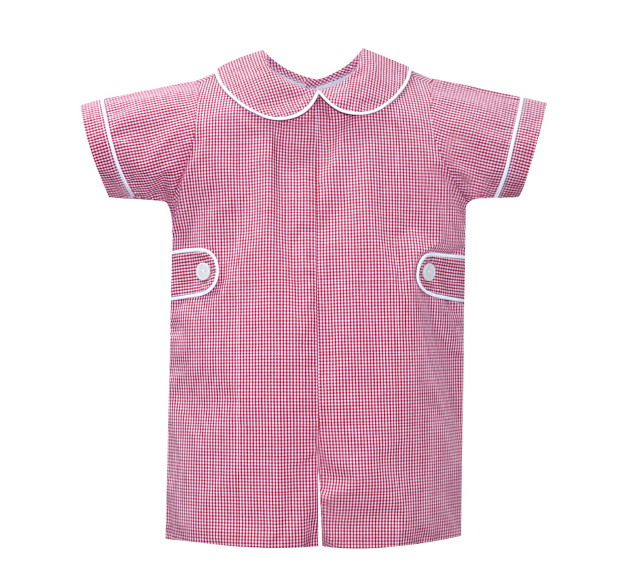 William Romper-Red Gingham
