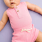 Passion Pink Ribbed Tank Set