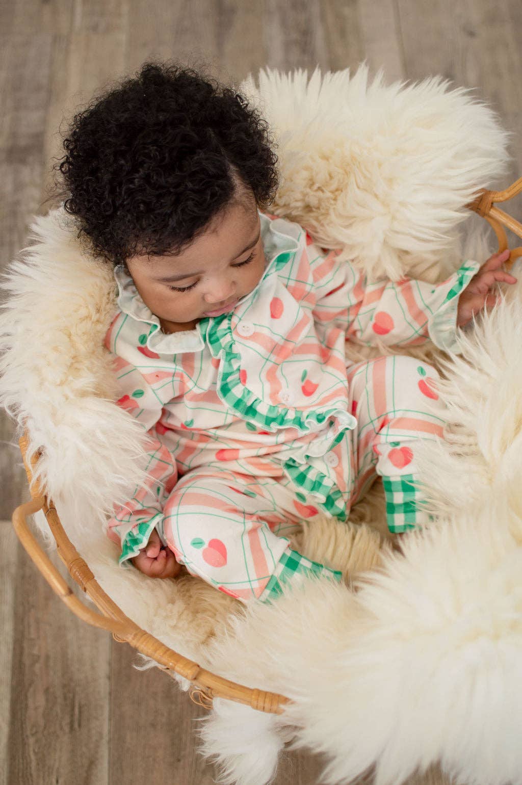 Ruffle Buttflap - Peaches Plaid